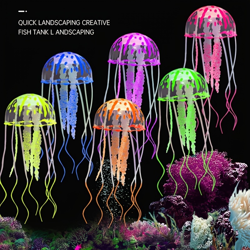 Aquarium Fish Discus - Artificial Swim Glowing Effect Jellyfish Aquarium