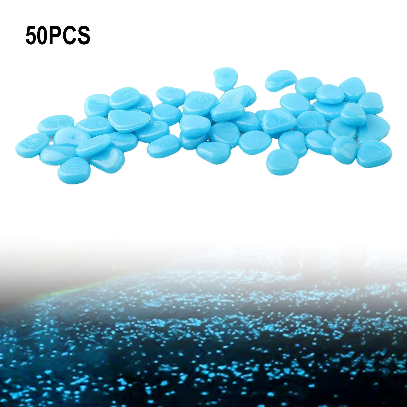 50PCS/Set Glow In The Dark Peb - огляд і ціна Aquarium Fish Glow In The Dark