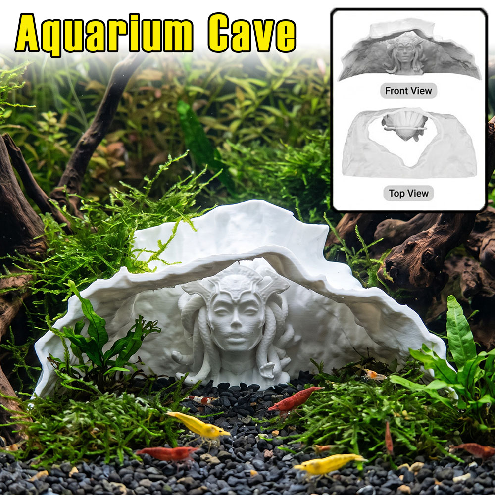 Aquarium Cave PLA 3D Printing  - огляд і ціна Aquarium Fish Background