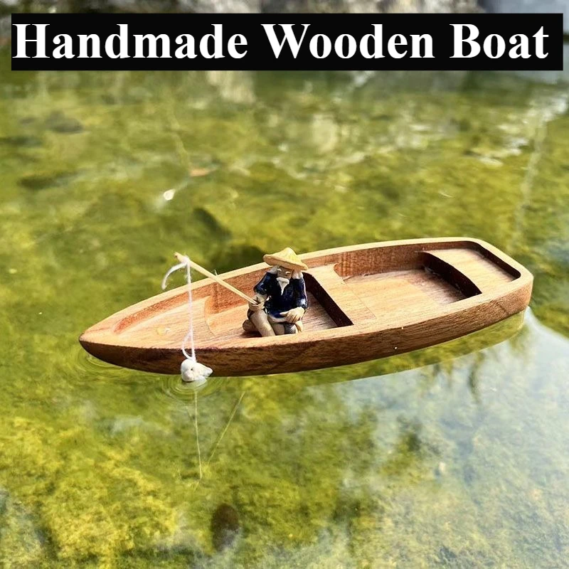 Handmade Wooden Boat Mini Floa - огляд і ціна Aquarium Fish Tank Price
