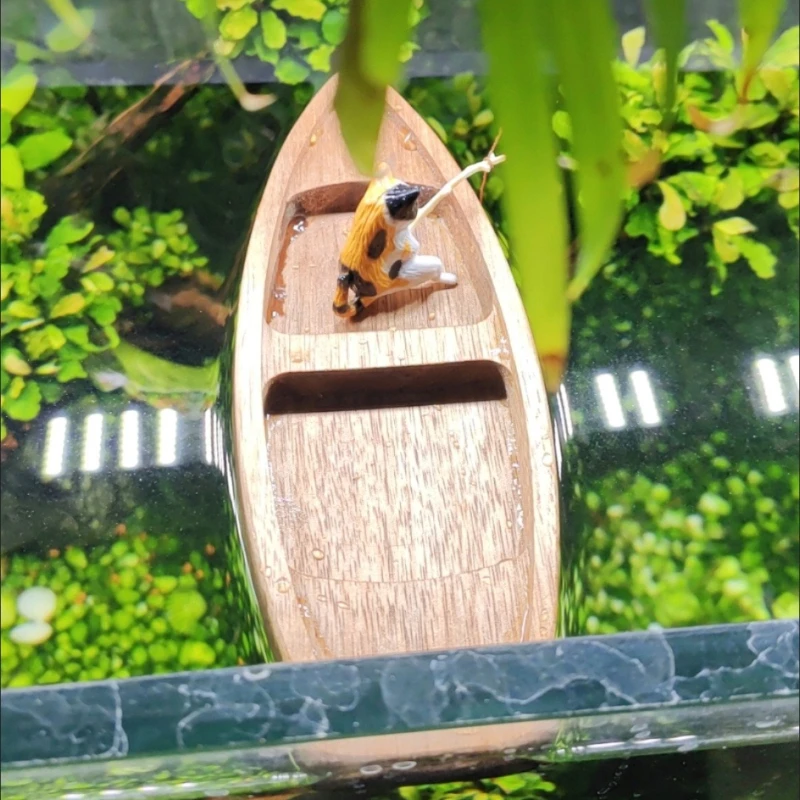 Handmade Wooden Boat Mini Floa - огляд і ціна Aquarium Fish Tank Price