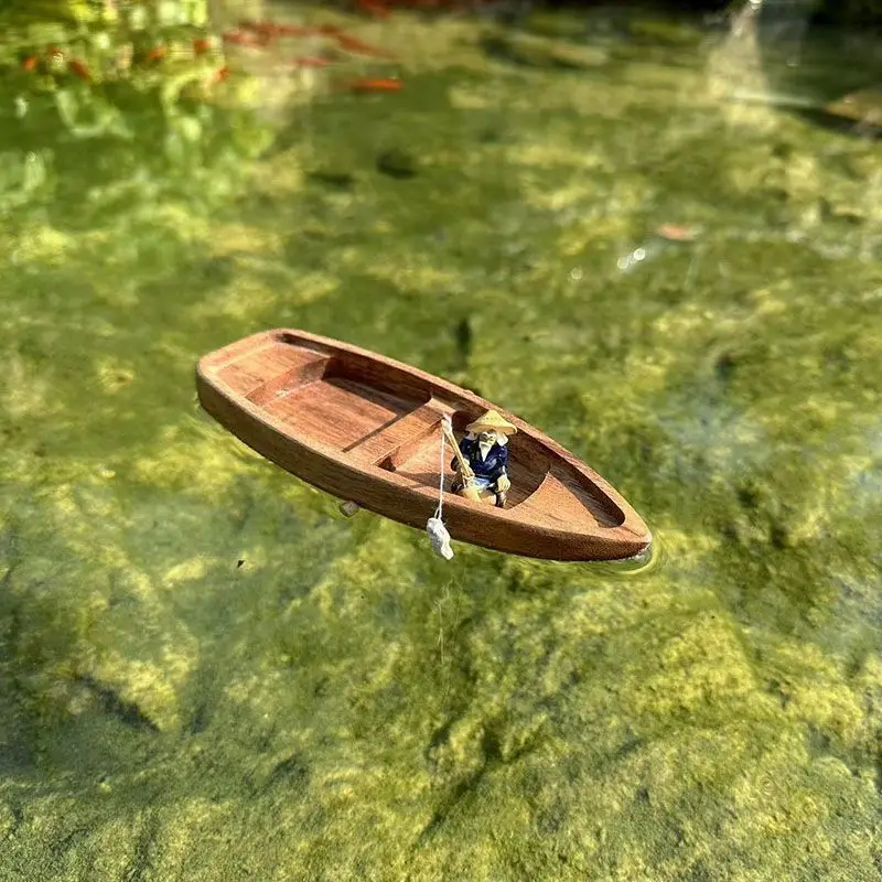 Handmade Wooden Boat Mini Floa - огляд і ціна Aquarium Fish Tank Price