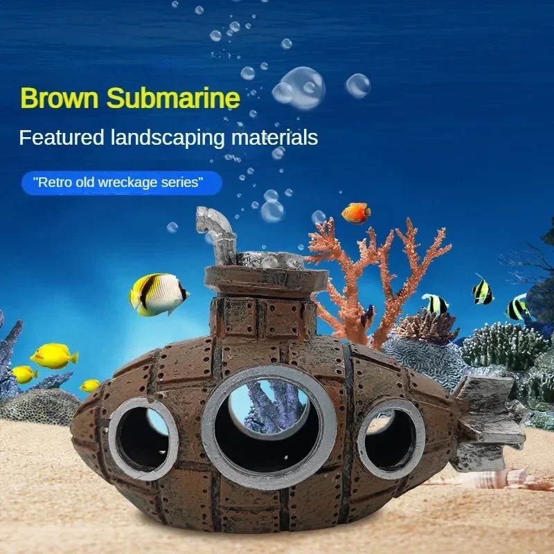 Resin Submarine Ornaments Aqua - огляд і ціна Aquarium Fish Tank Price