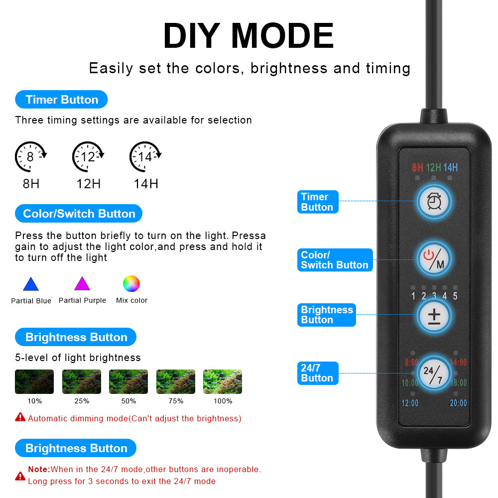 LED Aquarium Light Full Spectr - огляд і ціна Aquarium Fish Light Lamp