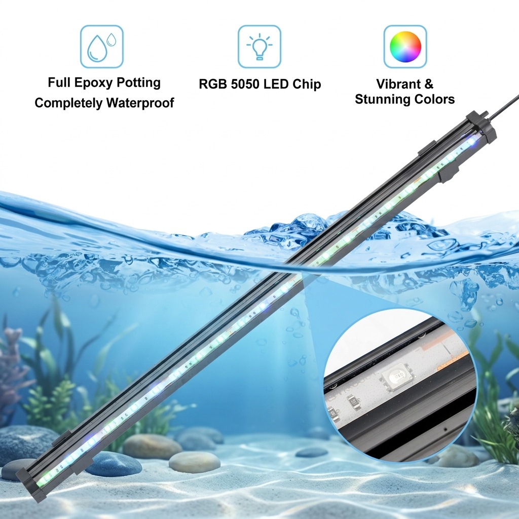 USB LED Aquarium Air Bubble Li - огляд і ціна Aquarium Fish Light Lamp